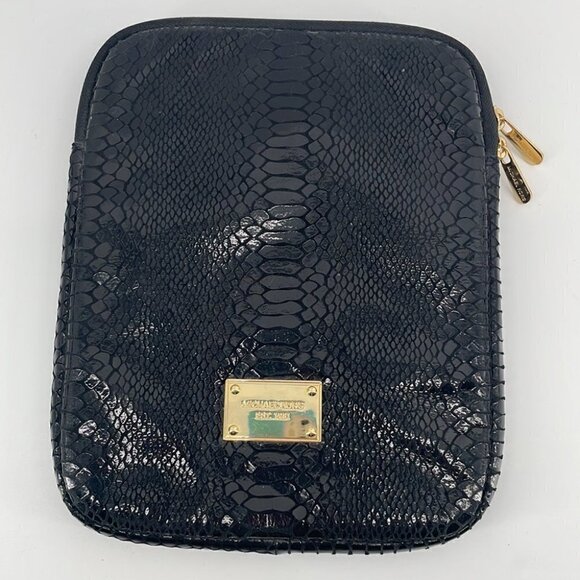 MICHAEL korsLeather python snakeskin ipad padded sleeve case tech accessory - Picture 2 of 8